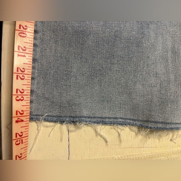 LOGO by Lori Goldstein Wide Leg Crop Jeans Button Fly Light Wash Size 14 High - Picture 5 of 8